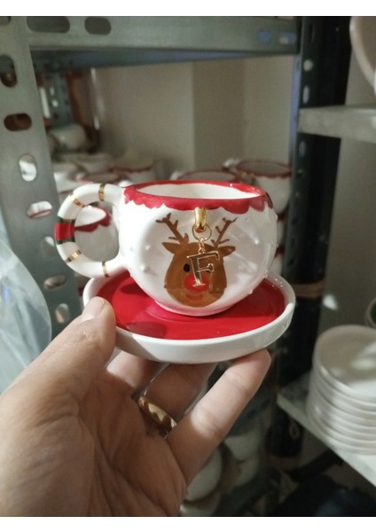 Ceresshop Yılbaşı Hediyesi –elyapımı Harf Charmlı Geyik Fincan(Sipariş Sonrası Harf Için Mesajla Belirtinz) fırsatları