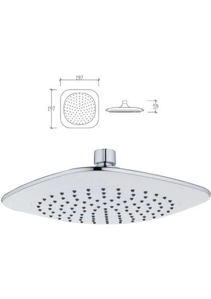 Tema Bianco Tepe Duş Başlığı | Kireç Kırıcılı Sistem Tek Fonksiyonlu Tüm Duşlara Uyumlu fiyatları