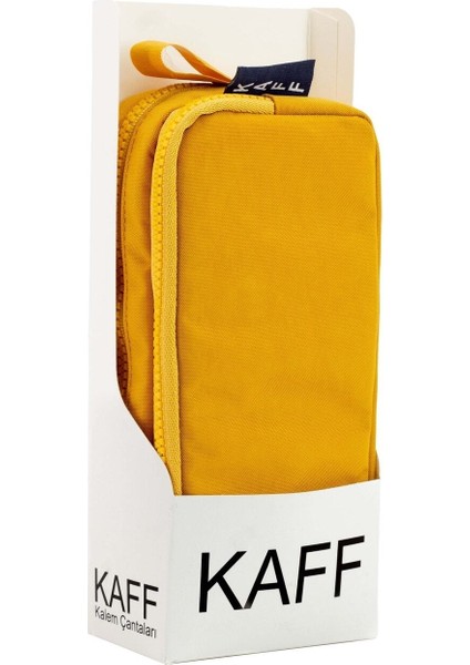 01105 Sarı Suya Dayanıklı Krinkıl Kumaş Çift Bölmeli Kalemlik Kalem Kutusu