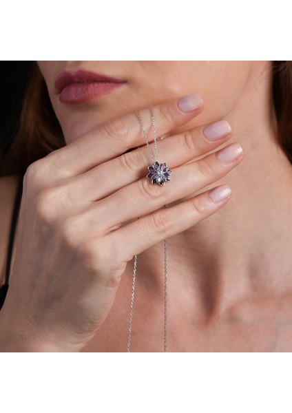 Ametis Taşlı Gümüş Lotus Kolye KLY23 fiyatları