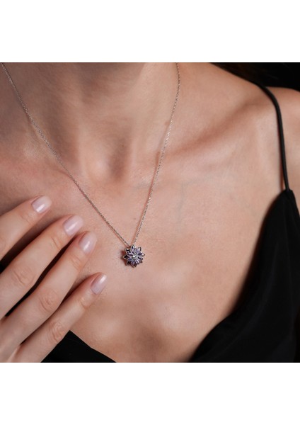 Ametis Taşlı Gümüş Lotus Kolye KLY23 modelleri