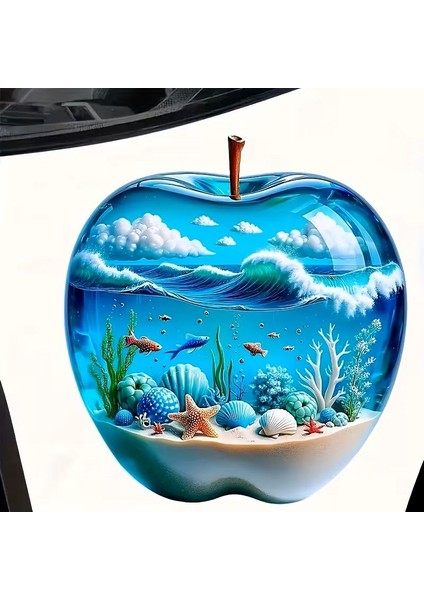 3D Elma Okyanus Duvar Çıkartması 15CM modelleri