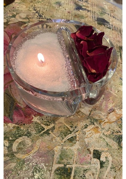 Yılbaşı ve Noel Temalı Şeffaf Cam Yüzen Mumluk Dekorasyonu