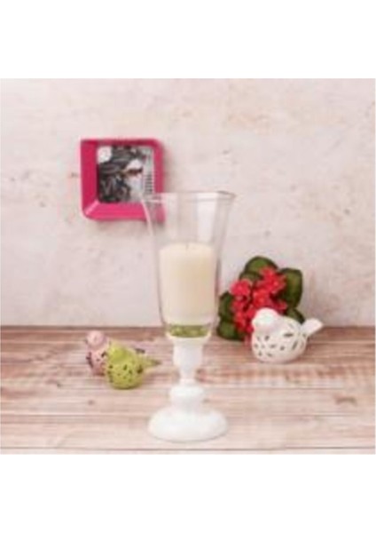 Şamdan Mumluk, Ferforje, 30CM, Şık ve Zarif Dekorasyon Parçası