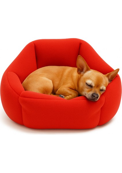 Yıkanabilir, Peluş, 45 Cm, Kedi ve Köpek Yatağı Yumuşak Dokulu (Yılbaşı Kırmızısı) fiyatları