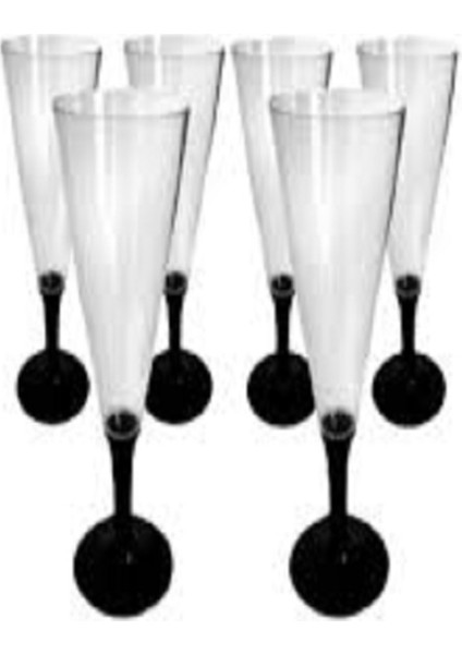 100 Adet Siyah Plastik Kadeh Seti, Kullan-At Parti Malzemesi