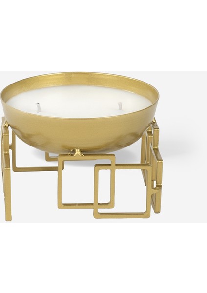 Gold Metal Dekoratif Mumluk - Şık ve Zarif Büyük Boy