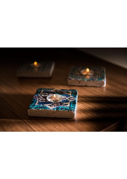 El Yapımı Doğal Taş Mumluk, Şık ve Modern Tasarım, Ev Dekorasyonu Için Ideal fiyatları