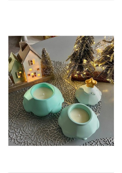 Yılbaşı Temalı Çam Ağacı Kokulu Mum, Sıcak ve Ferah Atmosfer Için fiyatları