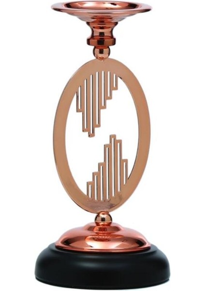 Şamdan, Bronz, 12X12X24 Cm, Zarif Dekoratif Aksesuar, Ev Şıklığı