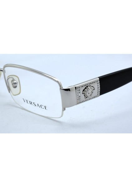 1175B 1000 51 Sılver Black Gümüş Siyah Taşlı Kadın Gözlük