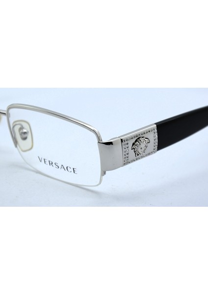 1175B 1000 51 Sılver Black Gümüş Siyah Taşlı Kadın Gözlük