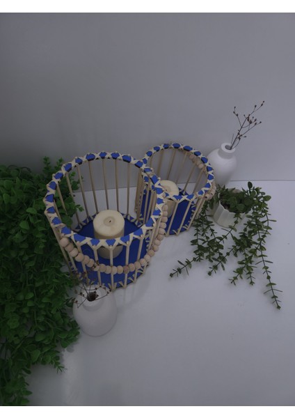 El Işçiliği Bambu Fener ve Saksı Takımı 15-25CM, Şık ve Doğal Tasarım fiyatları