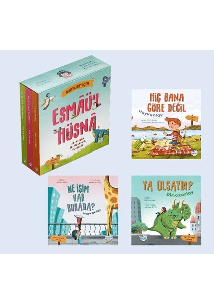 Minikler Için Esmâü'l Hüsnâ Seti (3 Çift Taraflı Kitap)