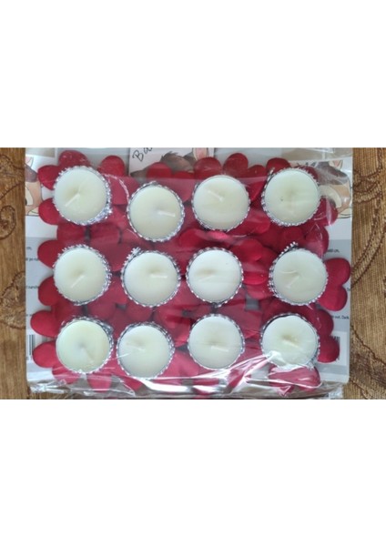 12 Adet Kırmızı Kına Mumluğu Seti, Şık ve Sıcak Atmosfer Yaratır fiyatları