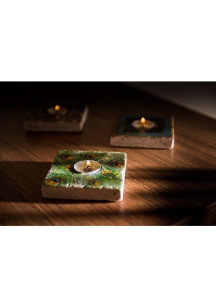 El Yapımı Doğal Taş Mumluk, Ev Dekorasyonu Için Şık ve Sıcak Atmosfer fiyatları