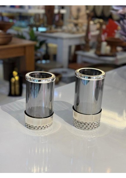 Şık Gümüş Zincir ve Mıknatıslı Mıknık Takım Seti