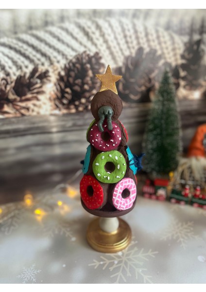 Donut Ağacı Biblo,yılbaşı Dekorasyonu