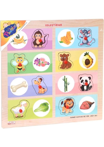Bfs Nessiworld ONY-360-361 Onyıl, Ahşap Tutmalı Eşleştirme - Hangi Hayvan Ne Yer fırsatları