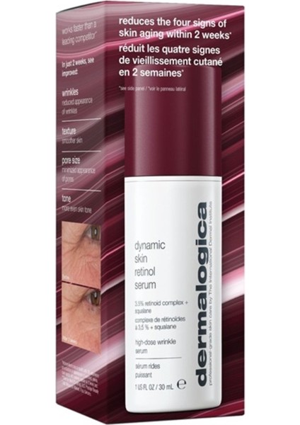 Ince Çizgileri Azaltarak Pürüzsüz Bir Görünüm Kazandırıcı Dynamic Skin Retinol Serum 30ML