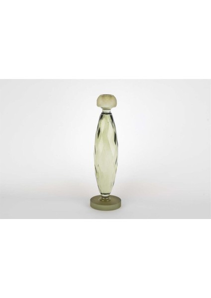 Kristal Yeşil Şamdan 29X8CM, Zarif ve Şık Dekoratif Aksesuar