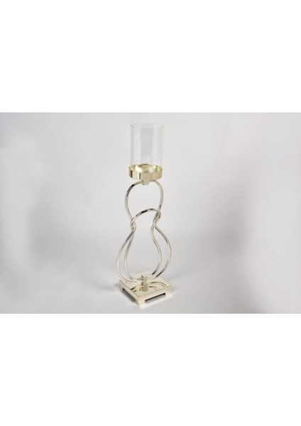 Şamdan Camadan Silver 13X20X57 Cm, Şık ve Modern Dekorasyon Ürünü