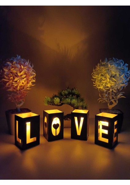 Şık 4'lü Ahşap Mumluk Takımı, Modern Dekorasyon Için Hediye fiyatları