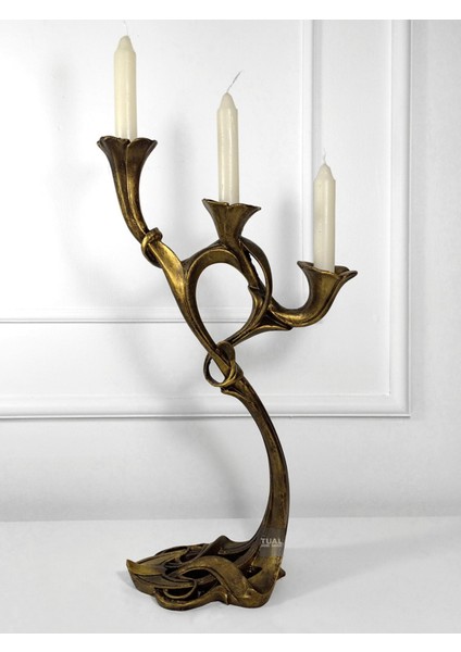 Etnik Desenli Polyester Dekoratif Şamdan Çiftli Set, Şıklık ve Zarafet fiyatları