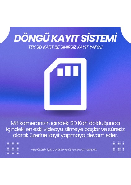 M8 | Akıllı Araç Içi Kamera | Çift Kamera | Mobil Uygulama | Park Modu