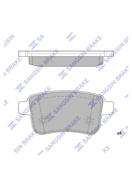 Fren Balatası Arka Mercedes Cıtan W415 12&gt; . Renault Kangoo Iı 09&gt; A4154210410-440604876R