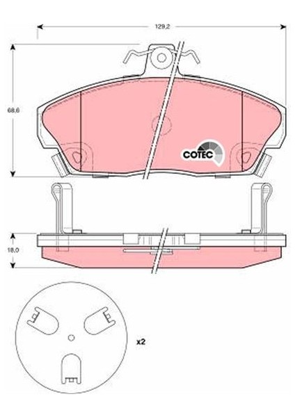 Ön Fren Balata Honda Cıvıc 1.6L D16 Vtec Vtı 01-05 / 1.6L D16a Euro 96-99 45022S6DE51-45022S74E10-45022ST3E30