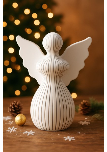 Yılbaşı Özel Melek Figürü - LED Işıklı Dekoratif Obje