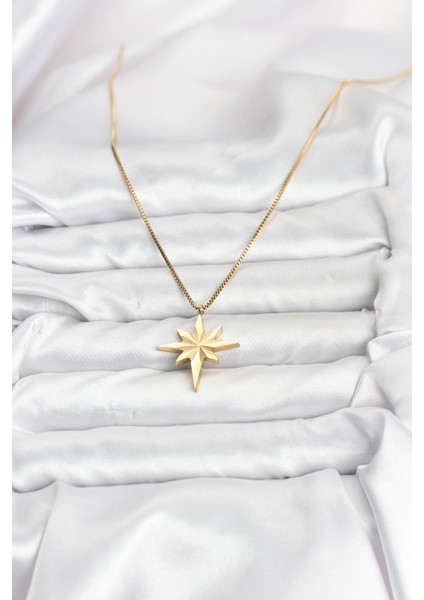 316L Çelik Zincir Gold Renk Kutup Yıldızı Model 60 cm Zincir Kadın Kolye - TJ-BKO10759 fiyatları