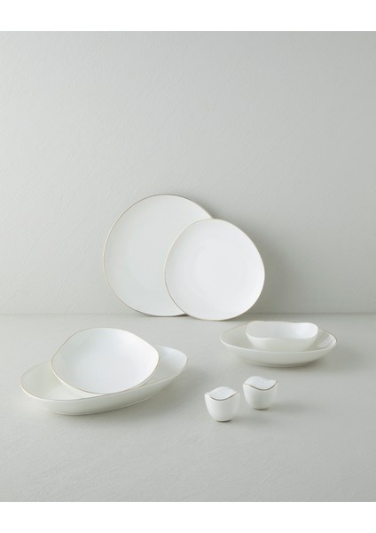 Lisbon Bone Porselen Yemek Takımı 54 Parça 12 Kişilik Gold