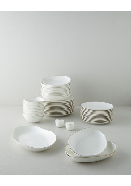 Lisbon Bone Porselen Yemek Takımı 54 Parça 12 Kişilik Gold fiyatları