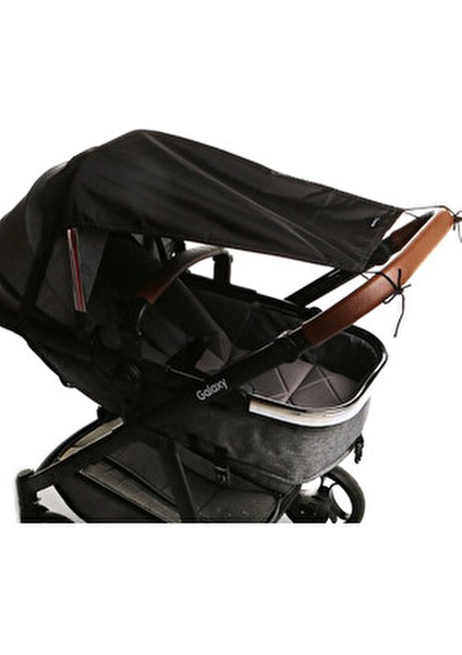 Bebek Arabası Güneşliği 1 UV Koruma Özellikli Siyah Renk Güneş Tentesi fırsatları