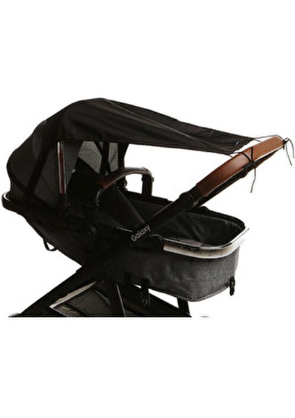 Bebek Arabası Güneşliği 1 UV Koruma Özellikli Siyah Renk Güneş Tentesi indirimleri