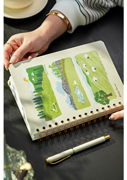 2026 Yılı A5 Spiralli Ajanda 15x21 cm - 12 Aylık 90 gr Kağıt