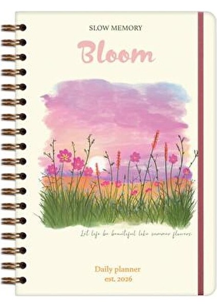 2026 Yılı Spiralli Ajanda 16x24 cm - 12 Aylık Manzara 80 gr 180 Yaprak