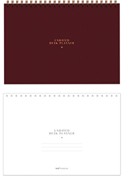 Bordo Süresiz Haftalık Masaüstü Planlayıcı 12 Aylık Mukavva Malzeme