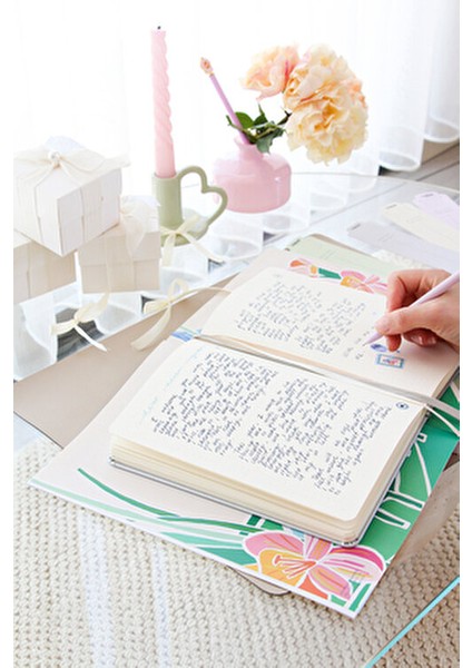 A5 Bullet Journal Noktalı Defter 140 Gr. 80 Yaprak Gümüş Renk 15x21 cm Boyutunda