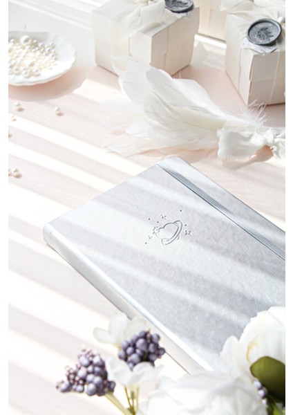 A5 Bullet Journal Noktalı Defter 140 Gr. 80 Yaprak Gümüş Renk 15x21 cm Boyutunda