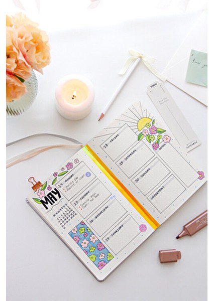 A5 Bullet Journal Noktalı Defter 140 Gr. 80 Yaprak Gümüş Renk 15x21 cm Boyutunda