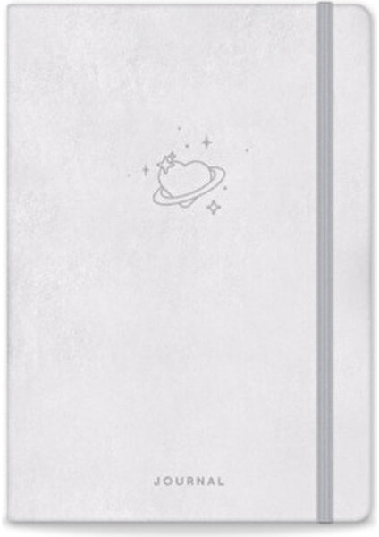 A5 Bullet Journal Noktalı Defter 140 Gr. 80 Yaprak Gümüş Renk 15x21 cm Boyutunda