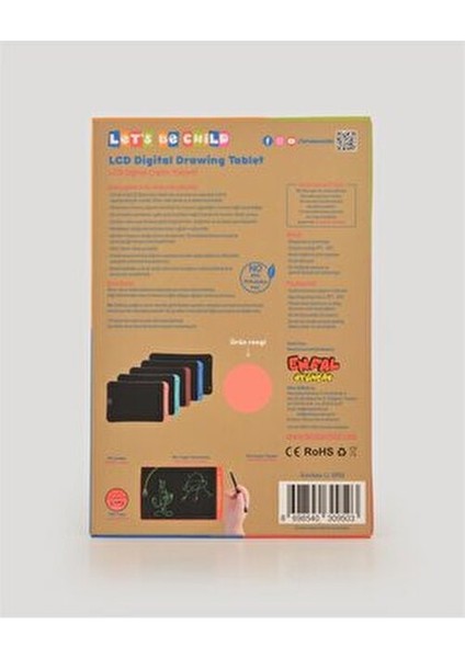 Pembe LCD Dijital Çizim Tableti Renkli 12 İnç Sınırsız Oyuncu Sayısı ile Eğlenceli