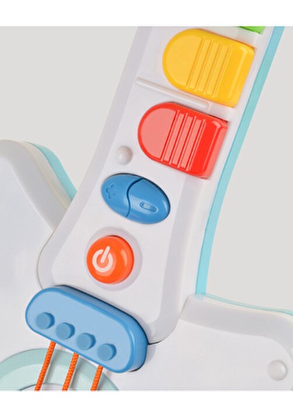 Çok Fonksiyonlu Işıklı Müzikli Rock'n Roll Gitar Eğlenceli Tasarım ile Çocuklar İçin