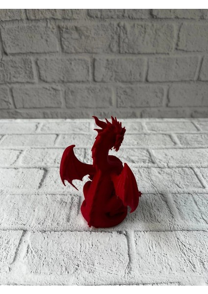 Bfs Kırmızı Ejderha Biblo 12 cm Dekoratif Fantastik Obje Hediyelik Süs Eşyası modelleri