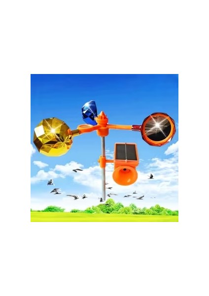 Kuş Engelleyici Rüzgar Gülü Işık Veren Kaçıran ve Yırtıcı Avcı Kuş Sesi Kaçıran Sistem Ciihaz