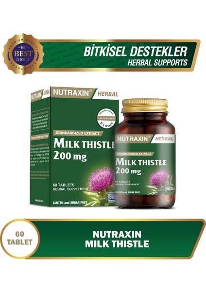 Milk Thistle 200 Mg 60 Tablet - Deve Dikeni Ekstresi modelleri