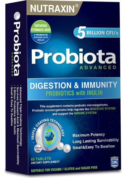Probiota Advanced 60 Tablet Aromasız Takviye Edici Gıda - Türkiye Menşeli